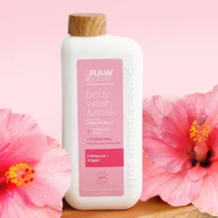 Body Wash + Soak With Epsom Salt | Hibiscus + Argan | 25 Fl Oz -Skin Care Specials Store EpsomSalt Hibiscus 3 1280x1920px