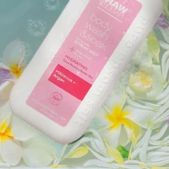 Body Wash + Soak With Epsom Salt | Hibiscus + Argan | 25 Fl Oz -Skin Care Specials Store EpsomSalt Tub Flowers 1280x1920px
