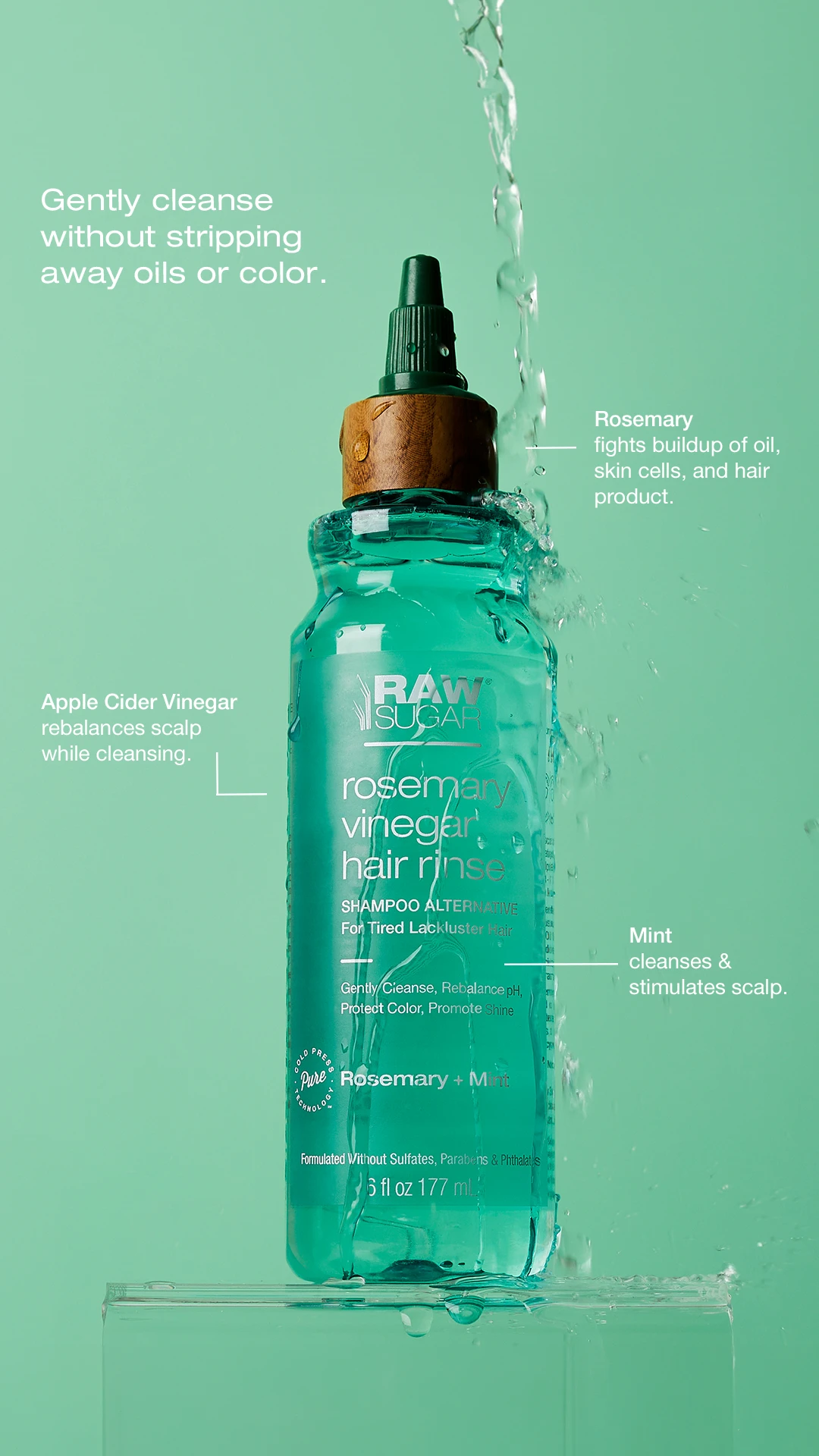 Vinegar Hair Rinse | Rosemary + Mint | 6 Oz 7 Vinegar Hair Rinse | Rosemary + Mint | 6 Oz - Image 5