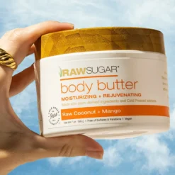 Body Butter | Raw Coconut + Mango | 7 Oz -Skin Care Specials Store RS BB Mango Hand 1280x1920px