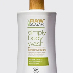 Simply Body Wash For Sensitive Skin | Green Tea + Cucumber + Aloe Vera | 40 Fl Oz