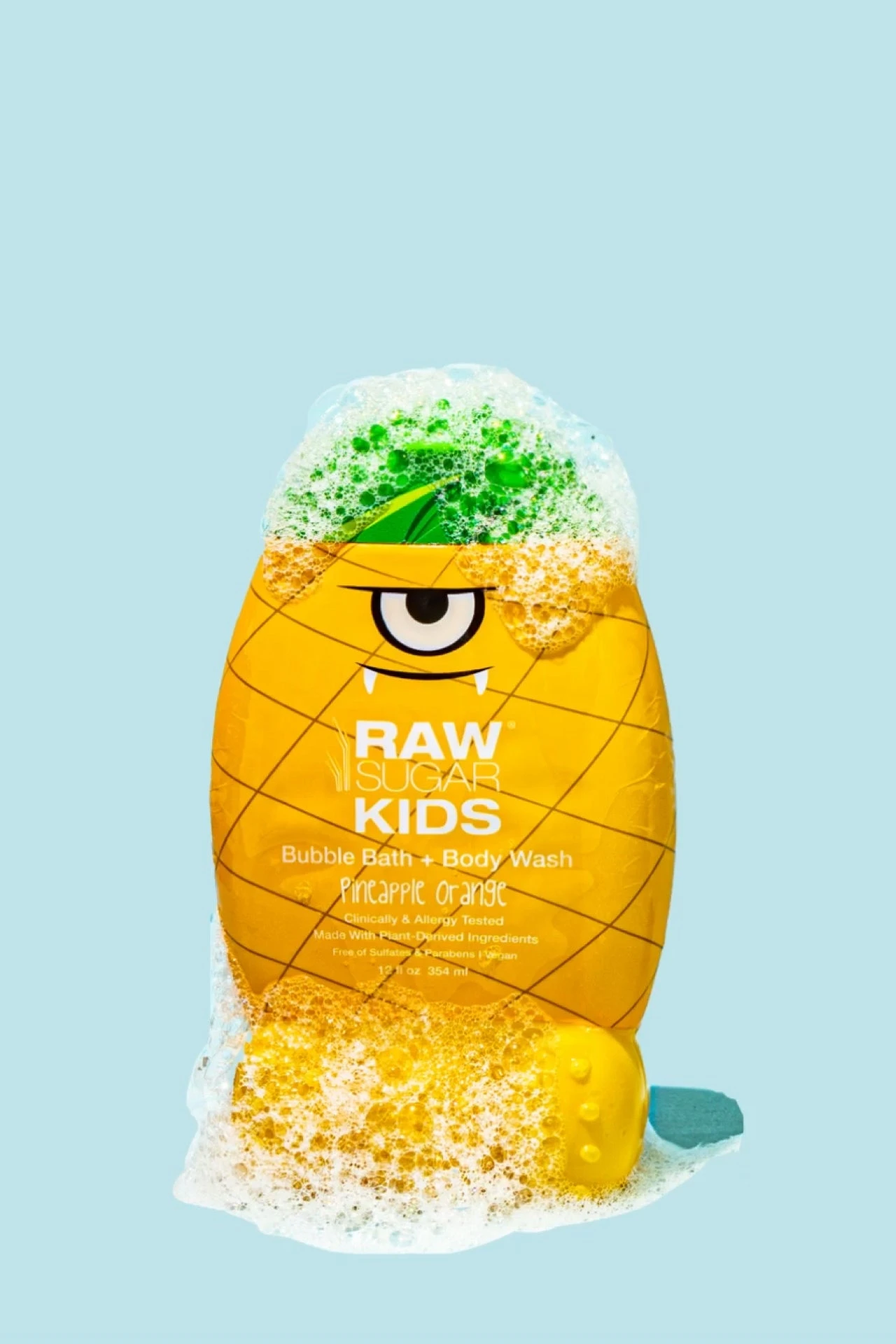 Kids' 2-in-1 Bubble Bath + Body Wash | Pineapple Orange | 12 Fl Oz 5 Kids' 2-in-1 Bubble Bath + Body Wash | Pineapple Orange | 12 Fl Oz - Image 3