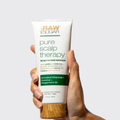 Pure Scalp Therapy - Scalp & Hair Masque | Activated Charcoal + Coconut + Peppermint Oil | 6.7 Oz -Skin Care Specials Store RS ScalpTherapy Hover 1280x1920px