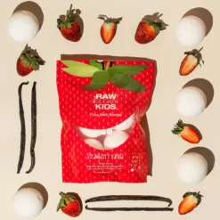 Bath Time Joy | Bubbles + Fizzers | 2 Piece Set -Skin Care Specials Store RSK Fizzer StrawberryVanilla Ingredient 1280x1920px