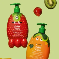 Kids' 2-in-1 Shampoo + Conditioner | Strawberry + Kiwi | 12 Fl Oz -Skin Care Specials Store RSK SC Mango Strawberry Group Ingredients 1280x1920px