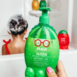 Kids' 2-in-1 Shampoo & Conditioner | Watermelon + Apple | 12 Fl Oz -Skin Care Specials Store RSK SC Watermelon Hand 1280x1920px