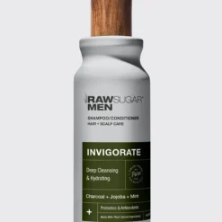 Men's 2-in-1 Shampoo & Conditioner | Invigorate: Deep Cleansing & Hydration | Charcoal + Jojoba + Mint | 18 Fl Oz